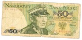 Bankovka Polsko 50 líc